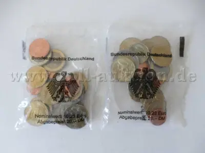 2 EURO-Starterkits, BRD, 14.05.2001 – kavel bij Zoll-Auktion, Dresden