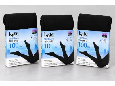 3x Kate thermopanty 100 denier – zwart – maat S/M – kavel bij XL Auctions