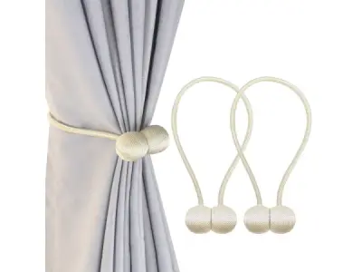 Gordijnmagneten - set van 2 - beige – kavel bij XL Auctions