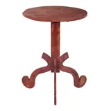 Klaas Gubbels – Tafeltje op kolompoot, bruin gebeitst multiplex, 13/100, 72 cm hoog, 56 cm diameter – kavel bij Veilinghuis Derksen
