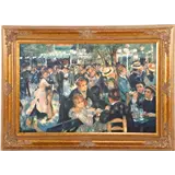 Wanddecoratie naar Pierre August Renoir, "Bal du moulin de la Galette", print op doek, later in geschilderd om reliëf te krijgen, gelimiteerde opla… – kavel bij Veilinghuis Derksen