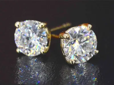 Gouden diamanten oorbellen van 2.00 carat – kavel bij Onlineveilingmeester
