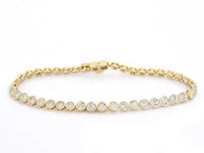 Gouden armband vol met diamanten gezet – kavel bij Onlineveilingmeester