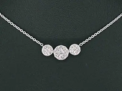 Witgouden ketting met briljant geslepen diamanten – kavel bij Onlineveilingmeester