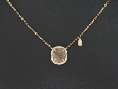 Gouden halsketting met diamanten – kavel bij Onlineveilingmeester