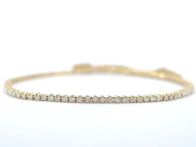 Gouden tennisarmband met diamanten 1.00 carat – kavel bij Onlineveilingmeester