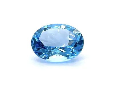 Topaas - circa 1.50 carat swiss blue topaas – kavel bij Onlineveilingmeester