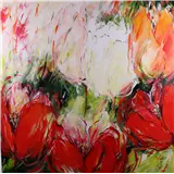 Een olieverfschilderij voorstellende bloemen in het veld – kavel bij Medusa Auctioneers