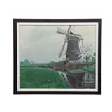 Ernst Dorn (1889-1927), Zomerlandschap met molen en bloeiende fruitboom, gesigneerd, en gedateerd '1926' (linksonder), olieverf op doek – kavel bij Medusa Auctioneers