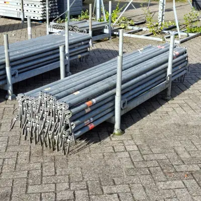 Partij O-liggers, Layher, Allround | 257cm, in transportbok – kavel bij Onlineveilingmeester, Smilde
