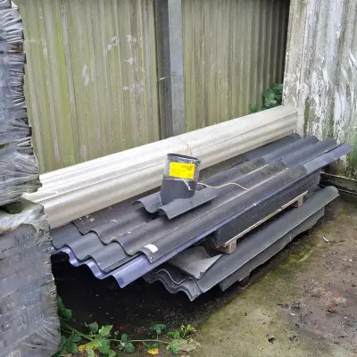 Partij diverse golfplaten op pallet – kavel bij Onlineveilingmeester, Smilde