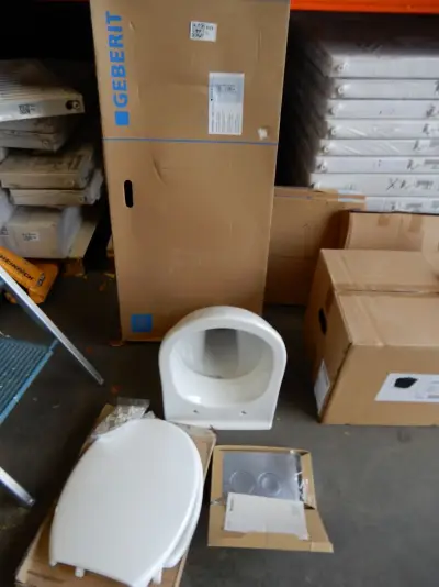 Wandcloset set, Geberit, wit – kavel bij Onlineveilingmeester, Assen