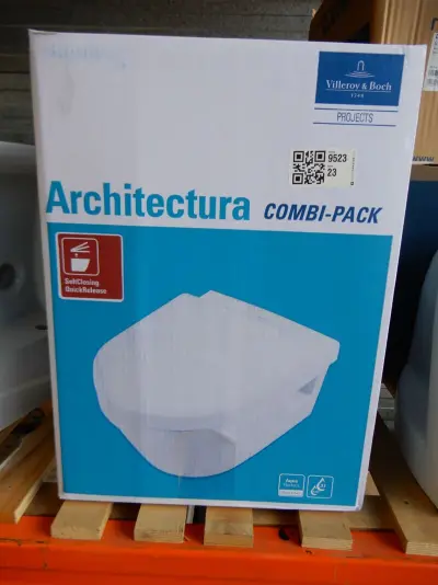 Wandcloset met zitting, Villeroy & Boch, Architectura, wit – kavel bij Onlineveilingmeester, Assen