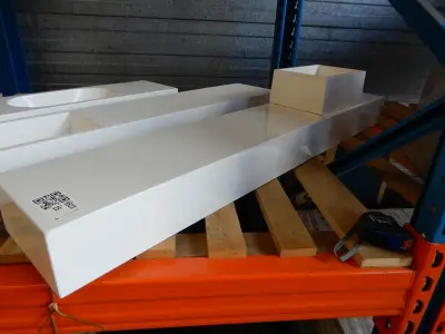 Fontein planchet, wit, 120x20x10cm – kavel bij Onlineveilingmeester, Assen