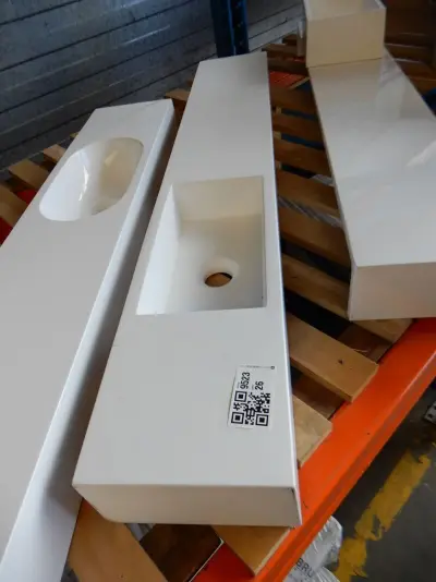 Fontein planchet, wit, 120x20x10cm – kavel bij Onlineveilingmeester, Assen