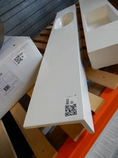 Fontein planchet, wit, 120x20x10cm – kavel bij Onlineveilingmeester, Assen