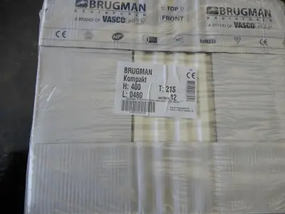Paneelradiator, Brugman, Compact, wit, T21 400x480 – kavel bij Onlineveilingmeester, Assen