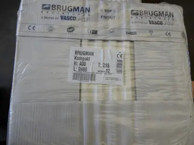 Paneelradiator, Brugman, Compact, wit, T21 400x480 – kavel bij Onlineveilingmeester, Assen