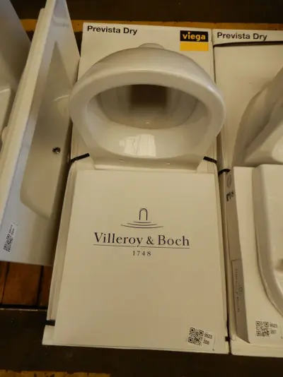 Wandcloset set, Viega/Villeroy & Boch, Prevista, wit – kavel bij Onlineveilingmeester, Assen