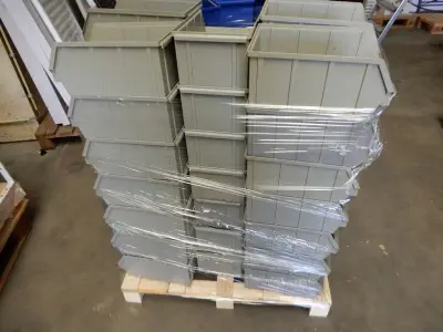 Ca. 35x Magazijnbak, grijs – kavel bij Onlineveilingmeester, Assen