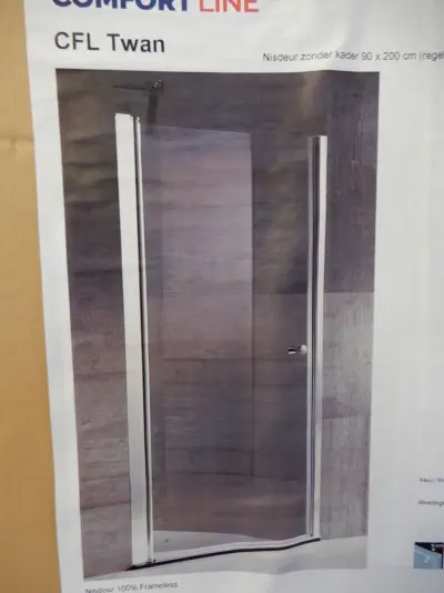 Douchedraaideur, Comfort Line, CFL Twan, aluminium, 2000x900 – kavel bij Onlineveilingmeester, Assen