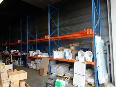 Ca. 6,1mtr Palletstelling, oranje/blauw – kavel bij Onlineveilingmeester, Assen