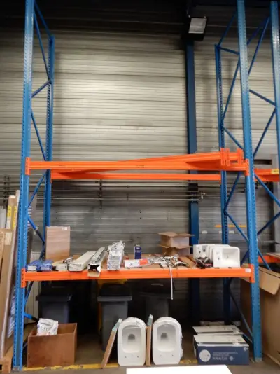 Ca. 3,1mtr Palletstelling, oranje/blauw – kavel bij Onlineveilingmeester, Assen