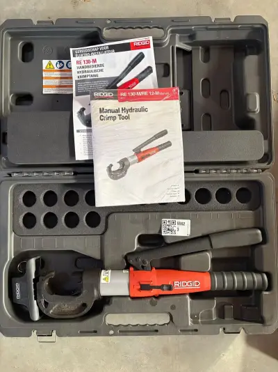Hydraulisch krimpgereedschap Ridgid, RE 130-M – kavel bij Onlineveilingmeester, Winsum