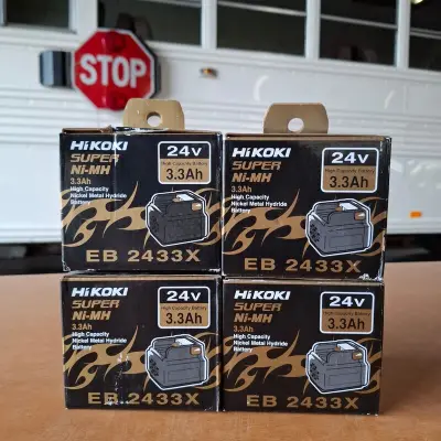4x Accu Hikoki, EB 2433X 24V 3.3Ah – kavel bij Onlineveilingmeester, Winsum