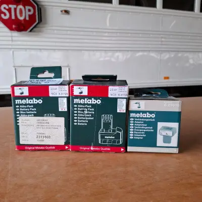 2x Accu met adapter Metabo, 12V 2.0Ah – kavel bij Onlineveilingmeester, Winsum