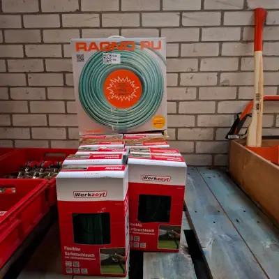 Ca. 17x Flexibele tuinslang Werkzeyt, 7,5-15 meter – kavel bij Onlineveilingmeester, Winsum