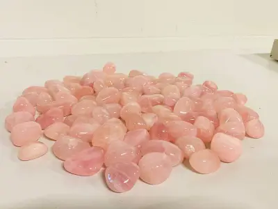 3 kilo Rozenkwarts trommelstenen (XXL) – kavel bij Onlineveilingmeester, Gramsbergen