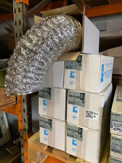 7x Doos flexibele slang, CE-FLEX, 160mm – kavel bij Onlineveilingmeester, Gramsbergen