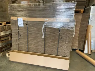 Ca. 225x Stuks lange verzenddozen, dubbelgolf, bruin – kavel bij Onlineveilingmeester, Gramsbergen