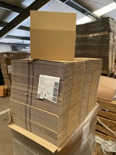 Ca. 250x Verzenddozen, bruin, 53x38x23cm – kavel bij Onlineveilingmeester, Gramsbergen