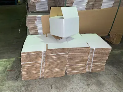 Ca. 1200x Verzenddoosjes, wit, 13x12x10cm – kavel bij Onlineveilingmeester, Gramsbergen