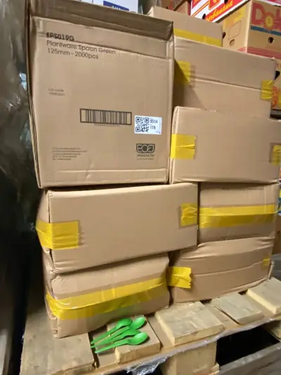 Ca. 20000x Plantware composteerbare koffie lepels, groen – kavel bij Onlineveilingmeester, Gramsbergen