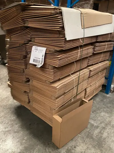 Ca. 480x Verzenddozen met autolockbodem, bruin, 51x12x39cm – kavel bij Onlineveilingmeester, Gramsbergen