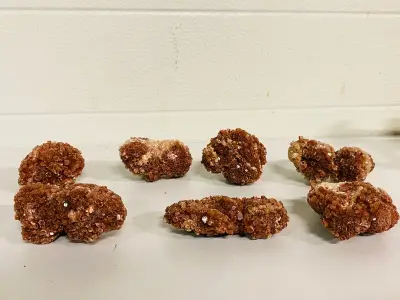 7x Aragoniet ruwe clusters – kavel bij Onlineveilingmeester, Gramsbergen