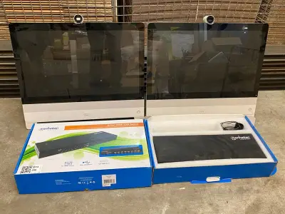 2x Switch en Beeldscherm, Cisco Webex DX80, HDMI KVM – kavel bij Onlineveilingmeester, Gramsbergen