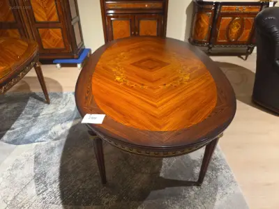 Louis XVI ovale eettafel – kavel bij Auctim, Gembloux