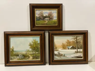 Olieverf schildrijen van W.v.Dam en J.Verda (3 stuks totaal) – kavel bij GSD Auctions, Zoeterwoude
