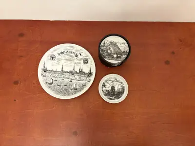 Onderzetters, kleine bord en grote bord – kavel bij GSD Auctions, Zoeterwoude
