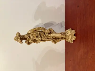 Chinees geluk beeld van een wijze man met vogel – kavel bij GSD Auctions, Zoeterwoude