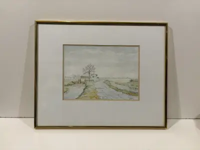 Aquarel schildrijen van C.Knol – kavel bij GSD Auctions, Zoeterwoude