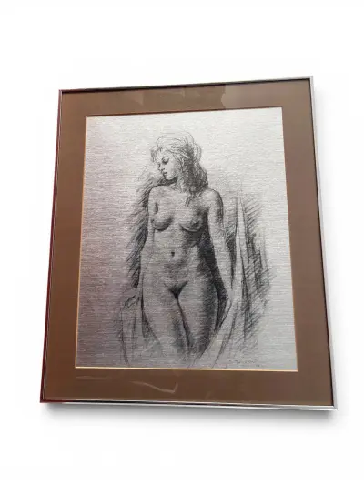 Schilderij van een naakte jonge vrouw G.Tarantino 1972 – kavel bij GSD Auctions, Zoeterwoude