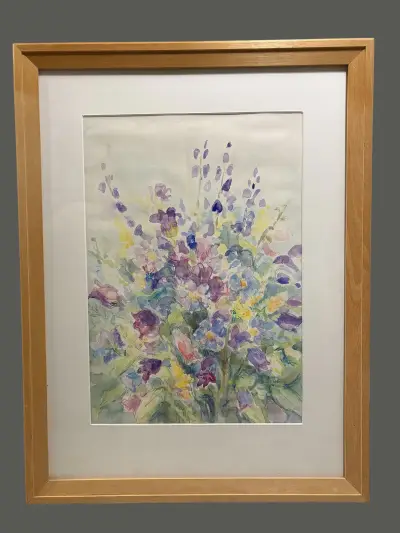 Aquarel schilderij "Een boeket wilde bloemen" gesignaleerd – kavel bij GSD Auctions, Zoeterwoude