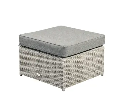 Tierra outdoor illias lounge ottoman - hocker - coffee table 70x70 weatehred grey – kavel bij GSD Auctions, Zoeterwoude