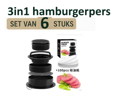 Set van 6x Hamilton bay 3 in 1 hamburgerpers – kavel bij GSD Auctions, Zoeterwoude