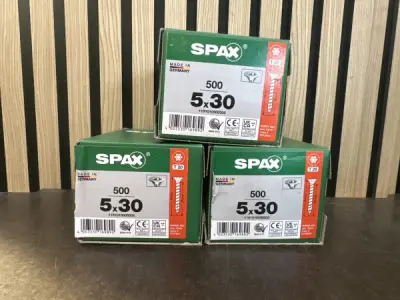 3 Dozen SPAX Schroeven 5 x 30 mm – 1.500 stuks – T20 – kavel bij XL Auctions